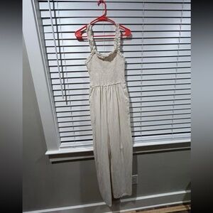 White Sleeveless Jumpsuit, never worn